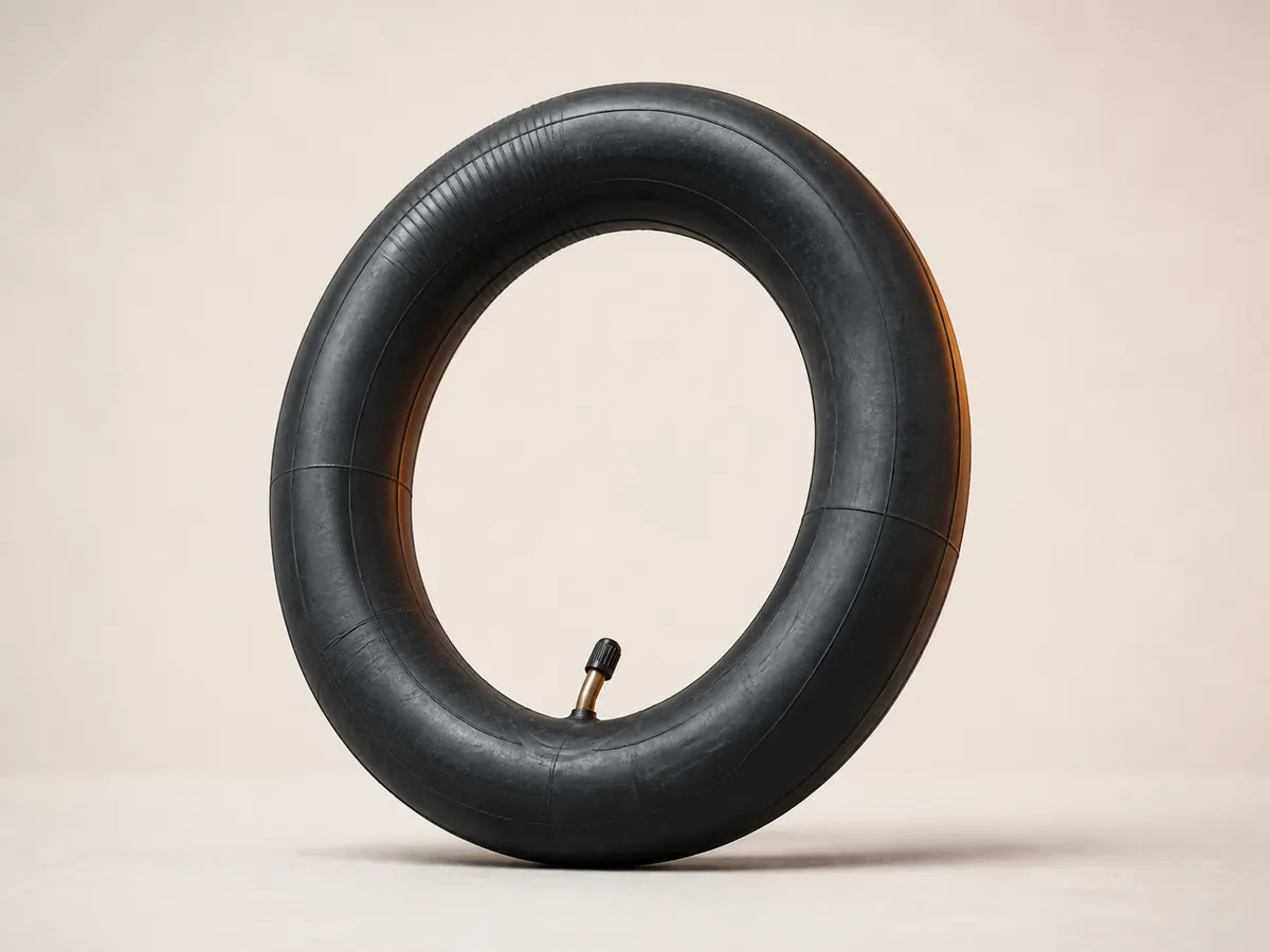 Butyl motorcycle inner tube with valve stem