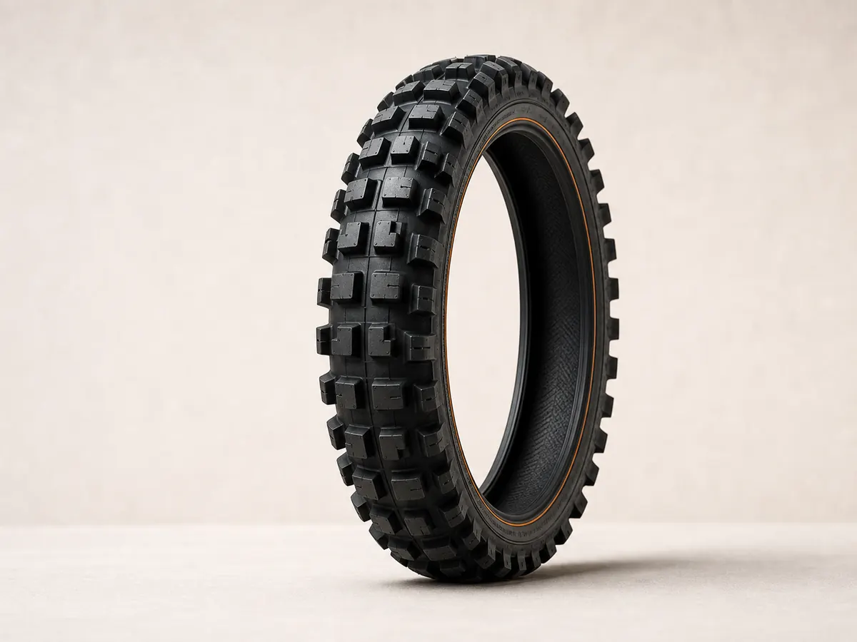 Knobby off-road and dual-purpose motorcycle tire